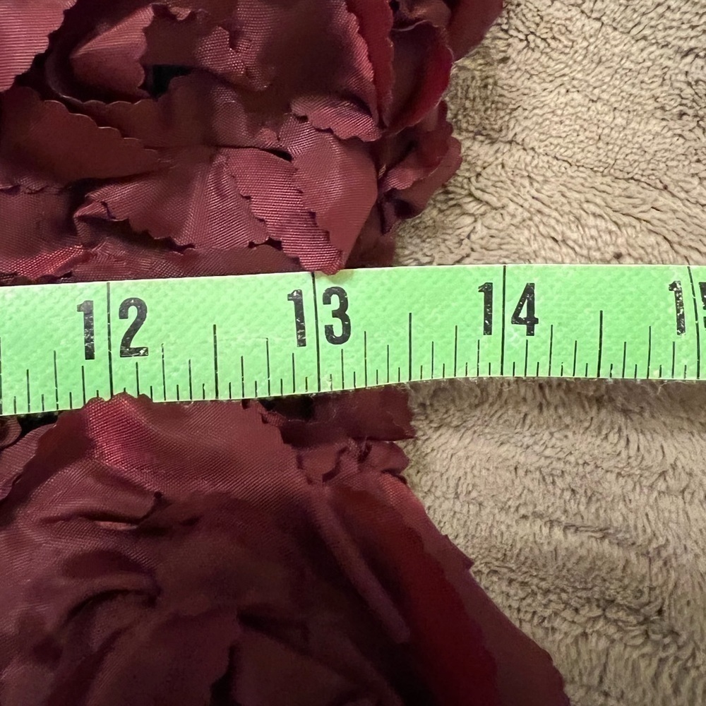 Anthropologie Tracy Reese Maroon 3D Floral Rose Cocktail Dress NWT - Picture 10 of 14